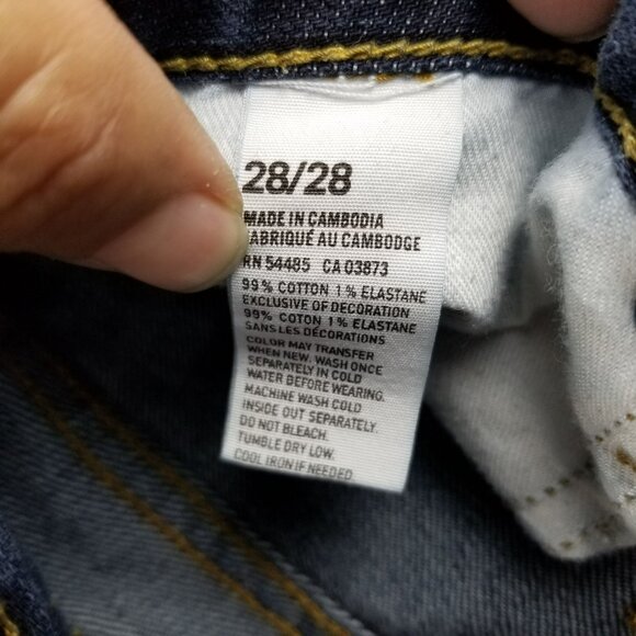 American Eagle Outfitters Jeans Boys 28x28 16 Slim Blue Dark Wash Denim - Picture 13 of 14